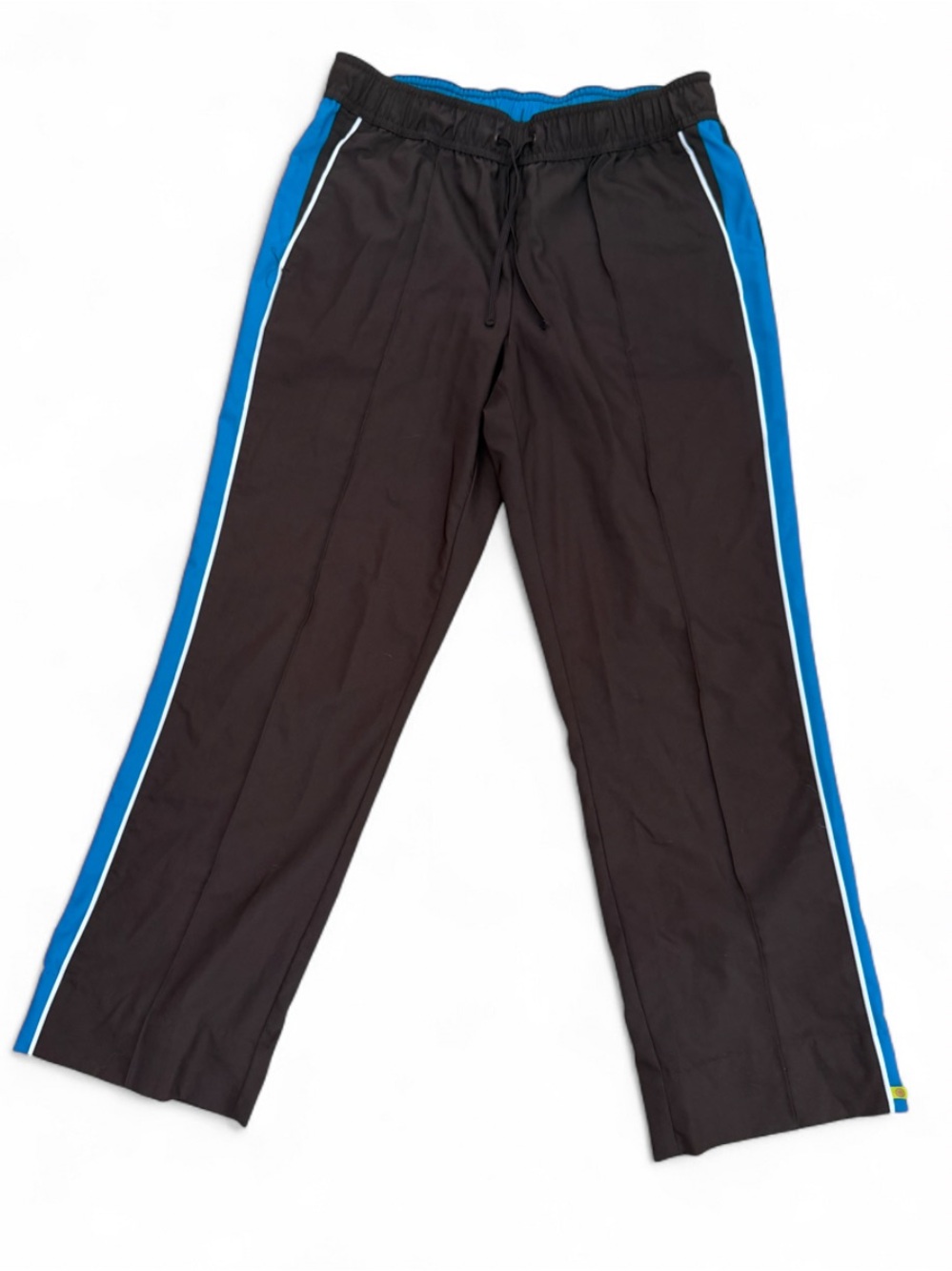 Made for Life Blue Brown Track Pants with Contrast Stripe